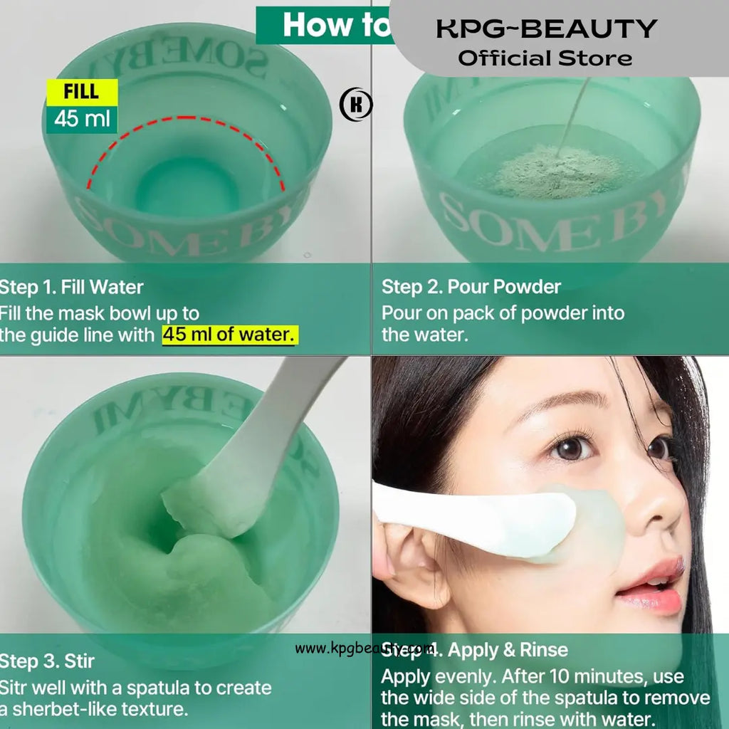 SOME BY MI PDRN Spirulina Soothing Sherbet Mask – 10 Sticks – Korean Vegan Wash-Off Face Mask that Cools by 10.9°C in 10 Minutes – Revitalizes Skin with Spirulina, Seaweed & PHA – Korean Skin Care KPG BEAUTY Some By MI