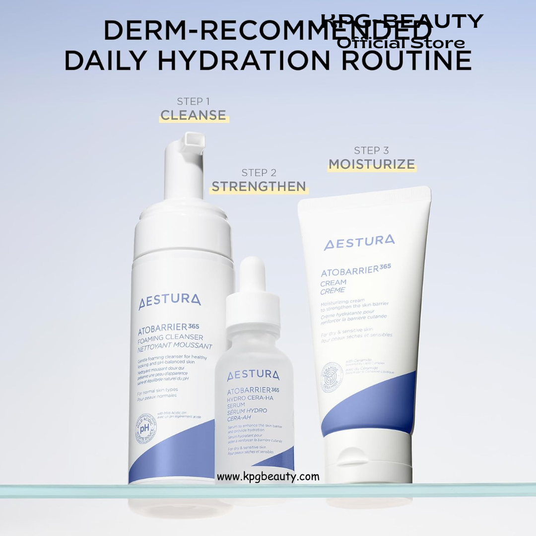 AESTURA ATOBARRIER365 Cream with Ceramides, Korean Face Moisturizer for Barrier Repair | 120H lasting Hydration, Ceramide Capsules, Dry & Sensitive Skin, Non-comedogenic, 80 mL AESTURA