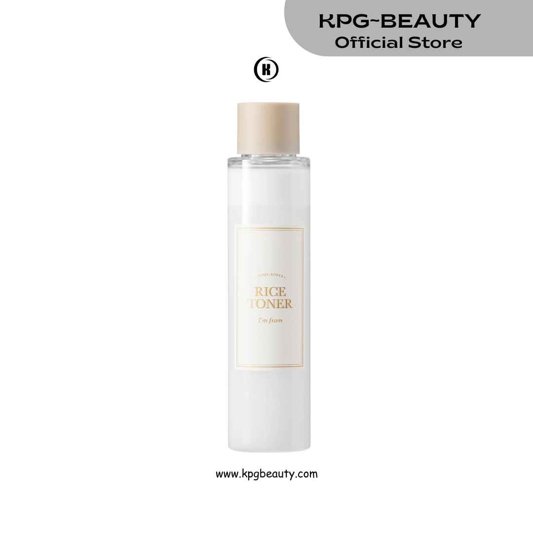 I'm from Rice Toner for Sensitive Skin, Rice Extract from Korea, Glow Essence with Niacinamide, Hydrating, Vegan, Alcohol Free, Fragrance Free, Peta Approved, K Beauty Toner IAM FROM