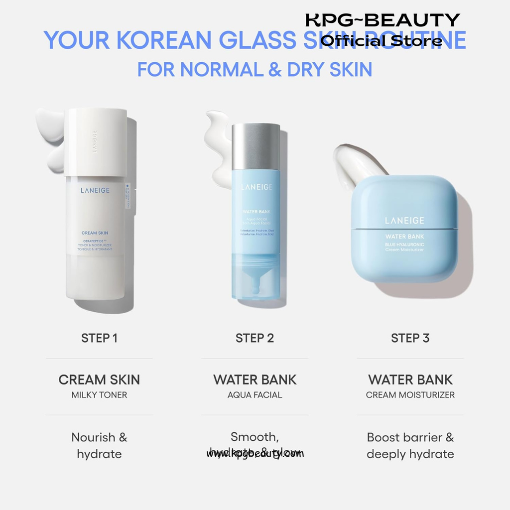LANEIGE Water Bank Aqua Facial Serum 30ml | K-Beauty Exfoliating & Hydrating Serum | AHA BHA PHA Gentle Exfoliation| Hyaluronic Acid & Ceramide Glow Boost | Smooth, Soft, Radiant Skin LANEIGE