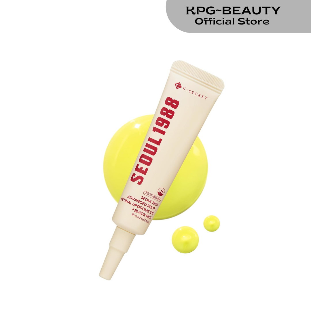 K-SECRET SEOUL 1988 Retinal Advanced Shot – Formulated with 22,275 Spicules and Advanced Retinal Liposome 12% | Fine Lines and Skin Texture Care Serum | Korean Skincare, 15ml KSecret
