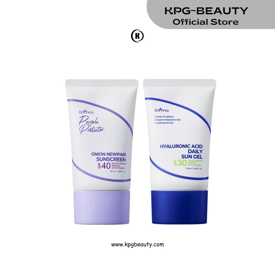 ISNTREE Onion Newpair Sunscreen 50ml, 1.69 fl oz + Hyaluronic Acid Daily Sun Gel 50ml, 1.69 fl oz ISNTREE