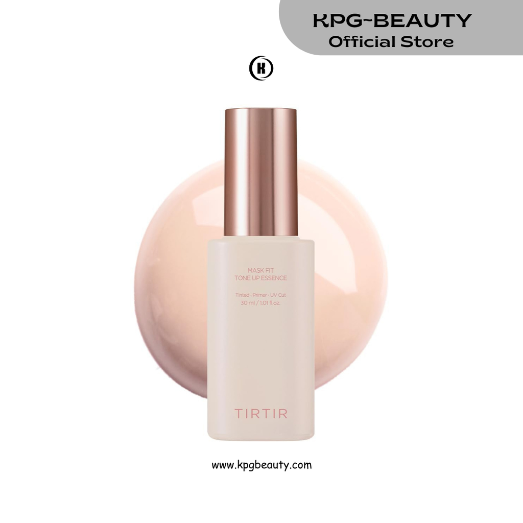 TIRTIR Mask Fit Tone Up Essence | Tinted Moisturizer, All-in-one base, Glass skin look, Deep Hydration, Long-lasting, Natural Coverage, Lightweight, Make-up free look, 1.01 fl.oz. (Beige) TIRTIR
