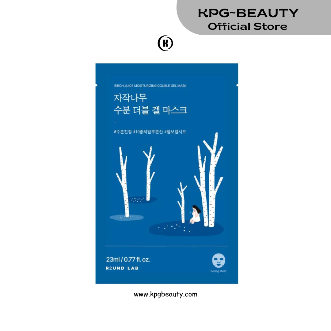 ROUND LAB Birch Moisturizing Sheet Mask | Hydration-locking and cooling mask sheet, Lightweight watery formula, No chemical additives (10ea) Round Lab