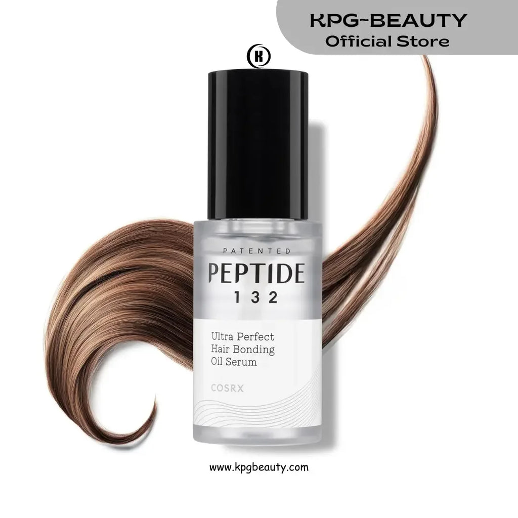 COSRX PEPTIDE 132 Hair Bonding Oil Serum in a bottle, designed for frizzy and damaged hair.