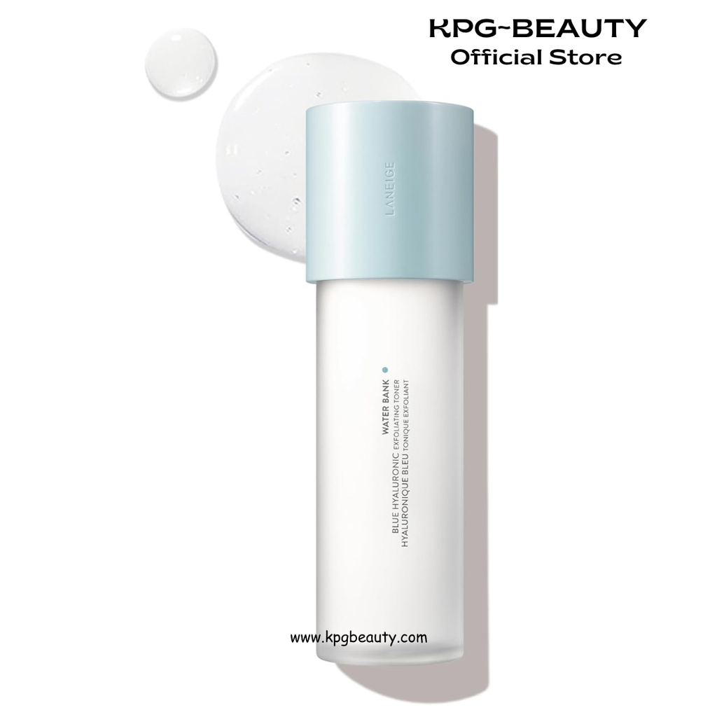 LANEIGE Water Bank Blue Hyaluronic Exfoliating Toner 160ML: Gentle PHA Toner to Smooth, Soften, & Deeply Hydrate Skin LANEIGE