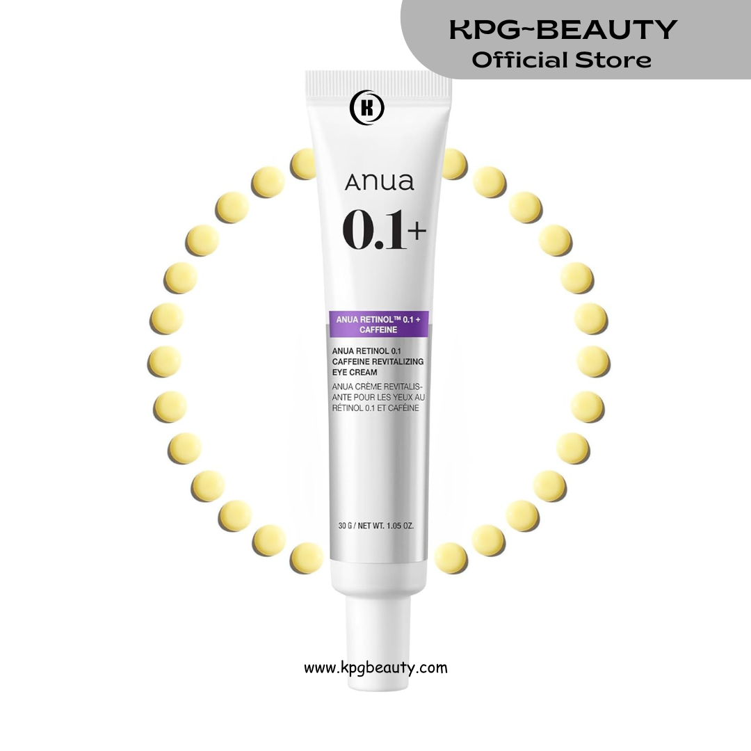 ANUA Retinol 0.1 Caffeine Revitalizing Eye Cream, Under Eye Cream For Hydration, Glow Up Eye Contour, Niacinamide, Retinol For Face, Night Cream For Eye Care, Korean Skin Care 30g KPG BEAUTY
