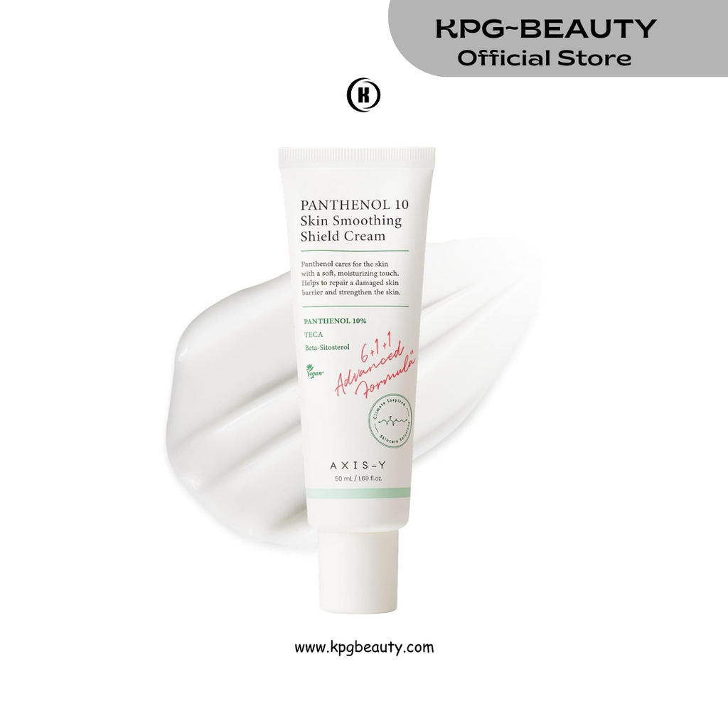 AXIS-Y Panthenol 10 Skin Smoothing Shield Cream - Daily Facial Moisturizer Barrier Cream for Long Lasting Hydration & Soothing - Vegan Korean Skin Care Face Lotion (1.69 fl. oz.) AXIS-Y