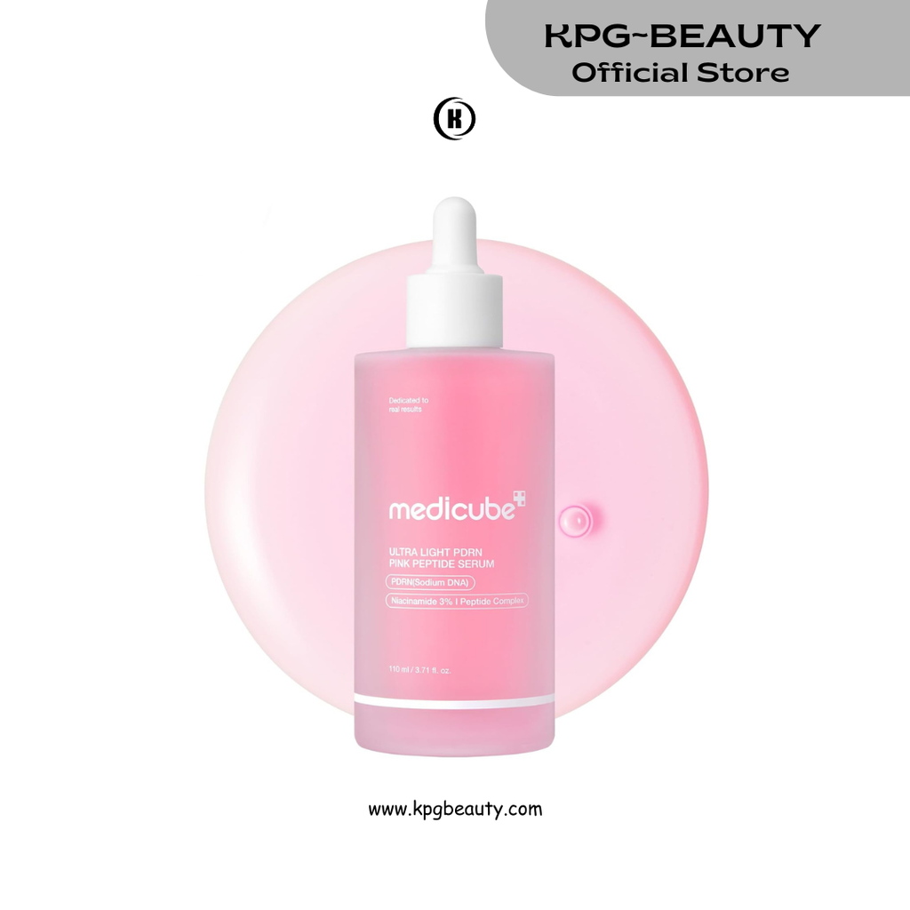 medicube PDRN Pink Peptide Serum with Salmon DNA | Ultra Light Hydrating Serum with Hyaluronic Acid | Fast-Absorbing Glow Care for Skin Clarity | Korean Skincare, 3.71 fl. Oz Medicube