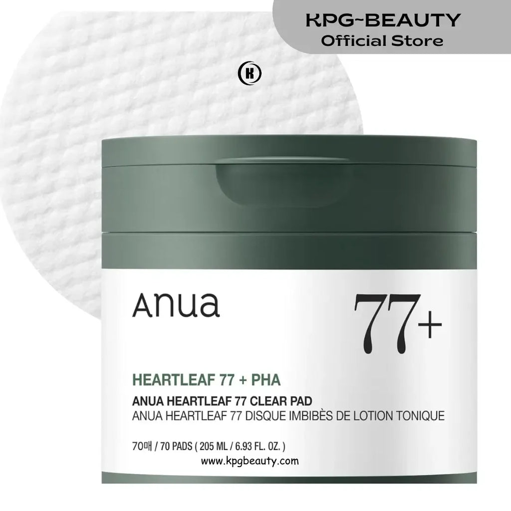 ANUA Heartleaf 77 Toner Pad, Mild Exfoliating Facial Pads for Glass Skin, Hydrating Pore Care for Sensitive Skin, Heartleaf Extract, PHA, Centella, Non comedogenic, Korean Skin Care, 70 Pads KPG BEAUTY anua