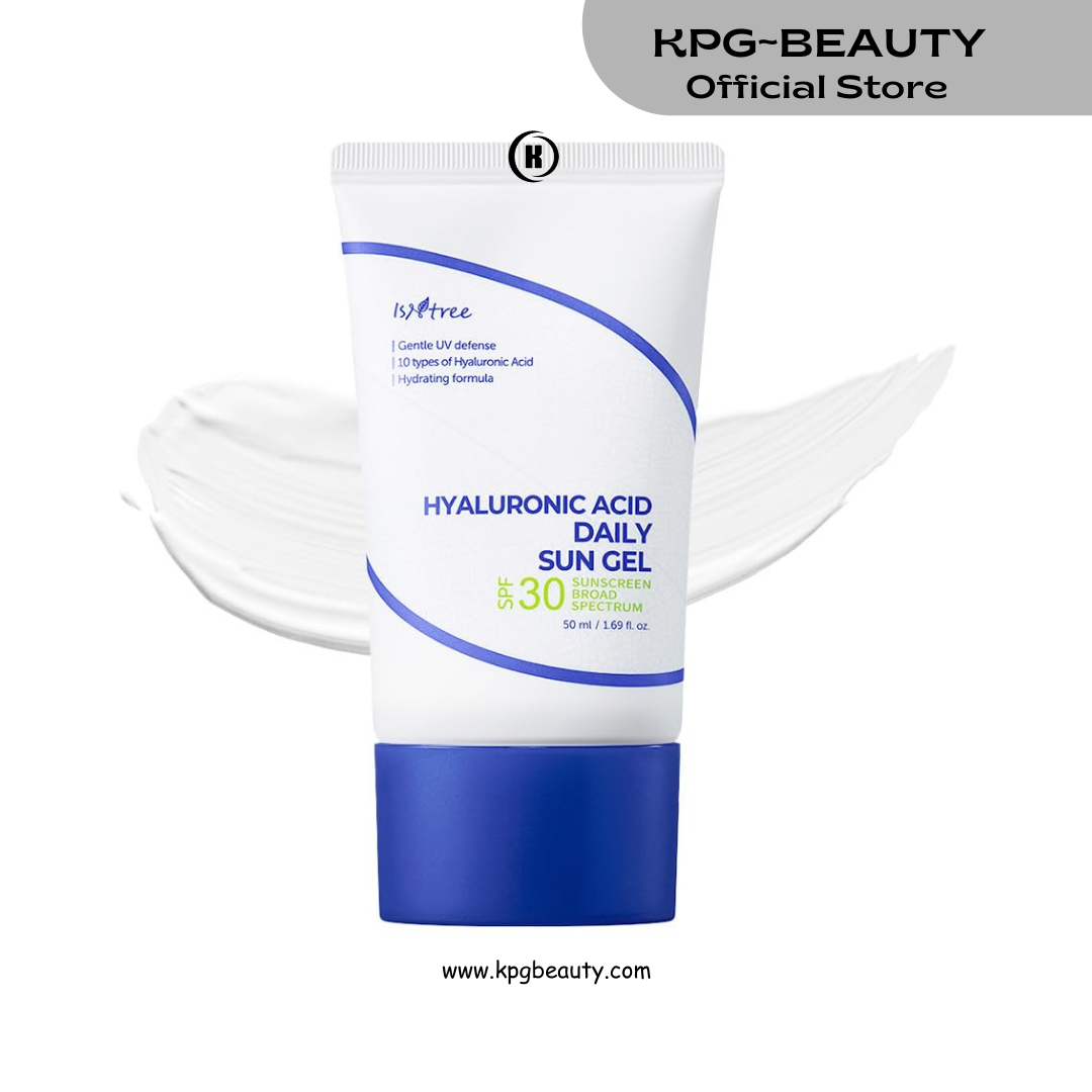 ISNTREE Hyaluronic Acid Daily Sun Gel 50ml, 1.69 fl oz | SPF 30 | Korean Skincare | Moisturizing | No White Cast | Lightweight | Mild Formula | Daily SPF | Korean Sunscreen | Broad Spectrum KPG BEAUTY