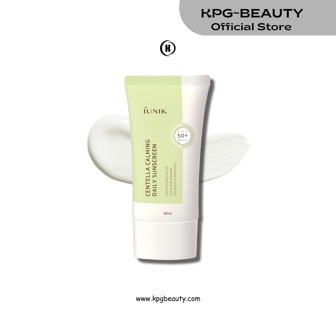 IUNIK Centella Calming Moisture Daily Sunscreen SPF 50+ PA++++ Matte & No White Cast Centella Asiatica Dry Oily Sensitive Vegan Korean Skincare IUNIK