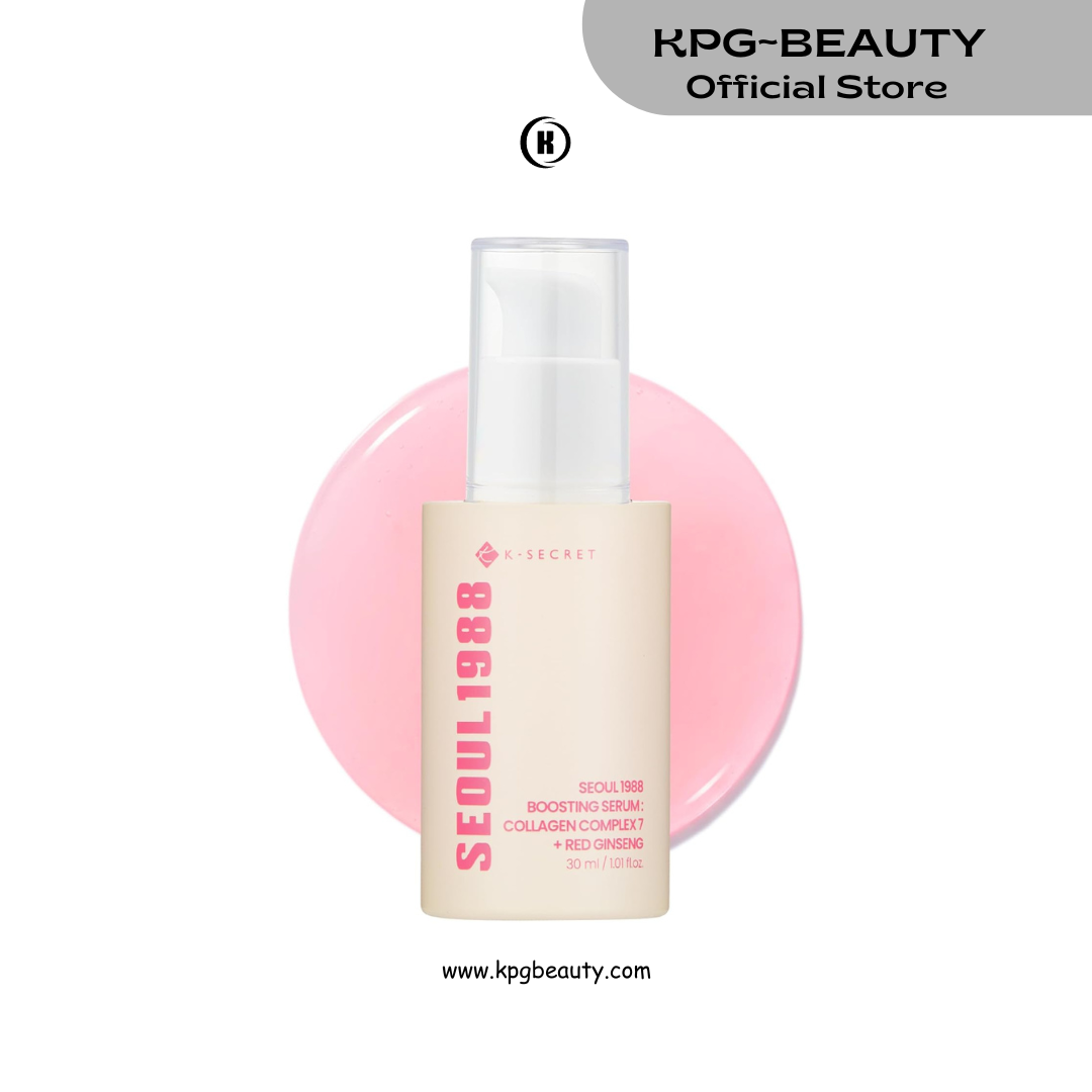 K-SECRET SEOUL 1988 Collagen Boosting Serum – Formulated with 7-Type Collagen Complex and Red Ginseng | for Deeply Hydrated, Radiant Skin | Korean Skincare, 30ml KSecret