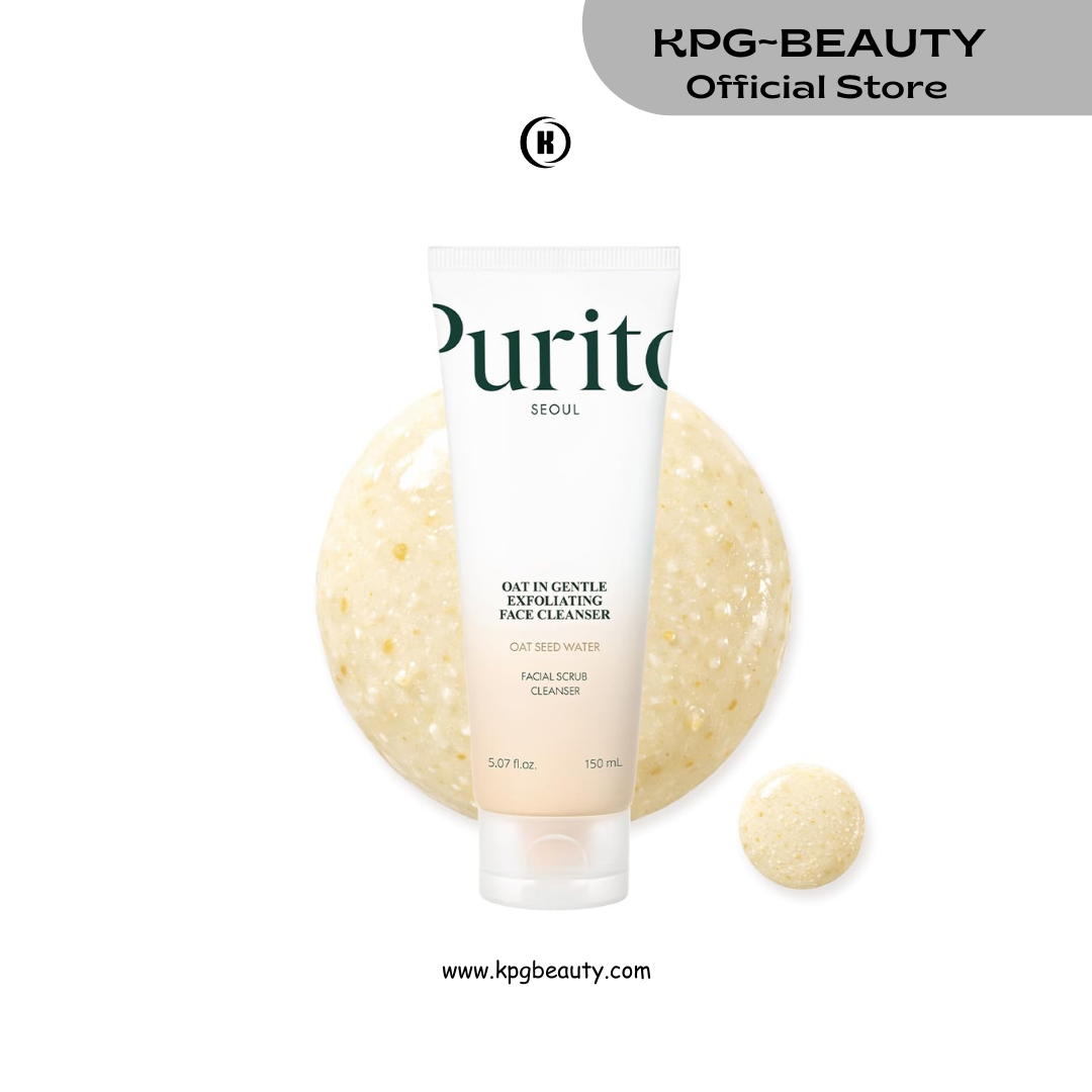 Purito Oat Exfoliating Facial Polish Cleanser - Hydrating Daily Face Wash with Gentle Scrub Clay Pore Minimizing Panthenol, Oat Seed Water Vegan, Non-comedogenic Korean Skin Care 150ml Purito Seoul