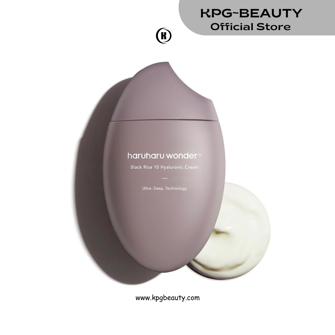HARUHARU wonder Black Rice 10 Hyaluronic Cream, 1.6 fl oz, Face Moisturizer, Vegan, Cruelty Free, Daily skincare, Korean Skincare 50 ML