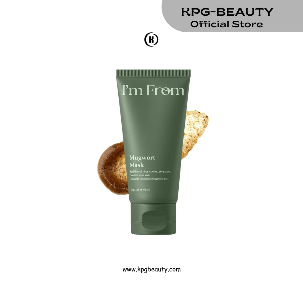 I'm from Mugwort Mask, Wash-Off Calming Face Mask with Mugwort Extract, Cooling & Soothing Care for Sensitive Skin, Korean Skincare IAM FROM