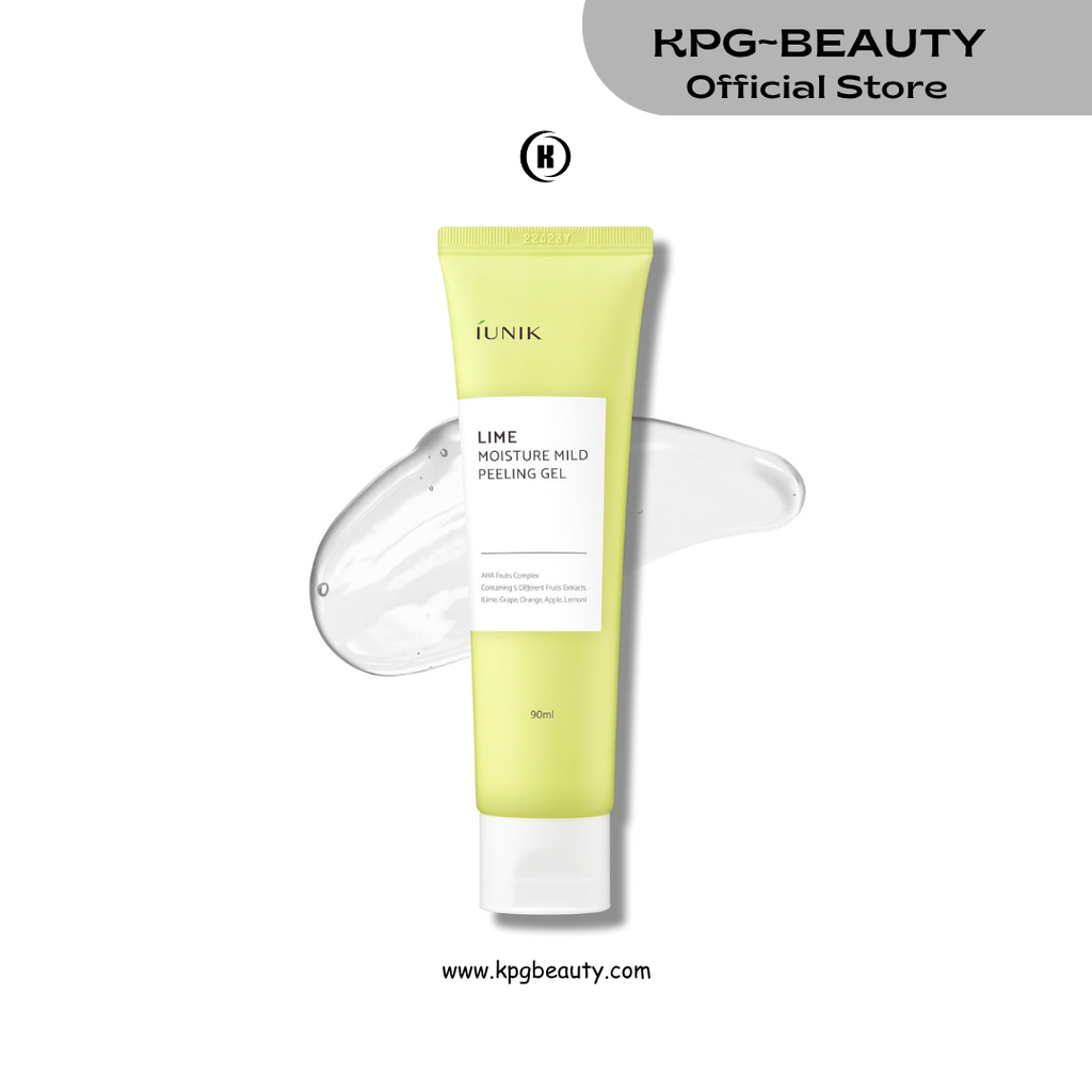 IUNIK Lime Moisture Peeling Gel – Lime Extract, AHA & Fruit Complex Gentle Exfoliating Peeling Gel for Dead Skin Cell & Pore Care, Korean Skincare, 90ml IUNIK