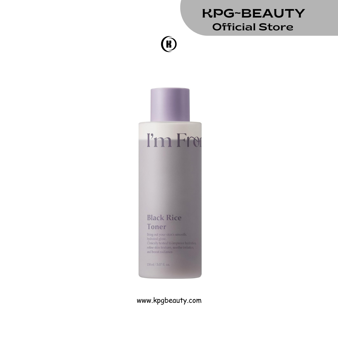 I'm from Black Rice Toner for Oily Skin, Sebum Control Toner, Lightweight, Niacinamide, Panthenol, Fragrance Free, Korean Skin Care, 150ml IAM FROM