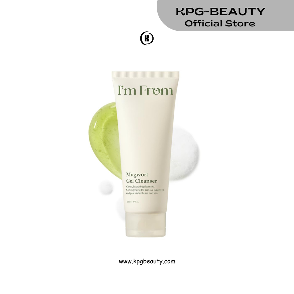 I'm from Mugwort Gel Cleanser 150ml, Mugwort 60%, Calming, Soothing, Mild low pH Korean Face Wash for Sensitive Skin, Irritated Skin, Herbal, Hypoallergenic, Vegan IAM FROM