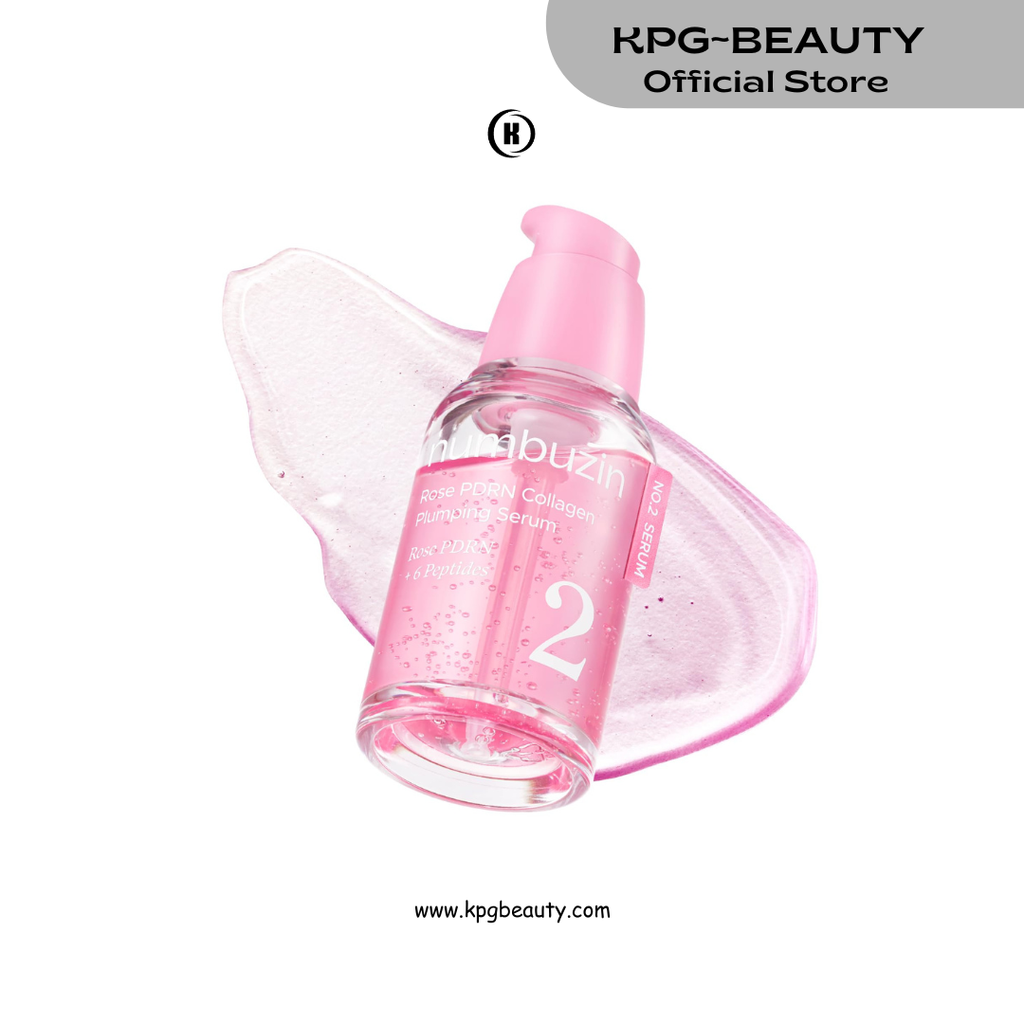 numbuzin No.2 Rose PDRN Collagen Plumping Serum, Hydrating & Firming Serum with Peptides, Plump, Glowing Skin, Korean Skincare, 1.01 fl oz (30ml) Numbuzin