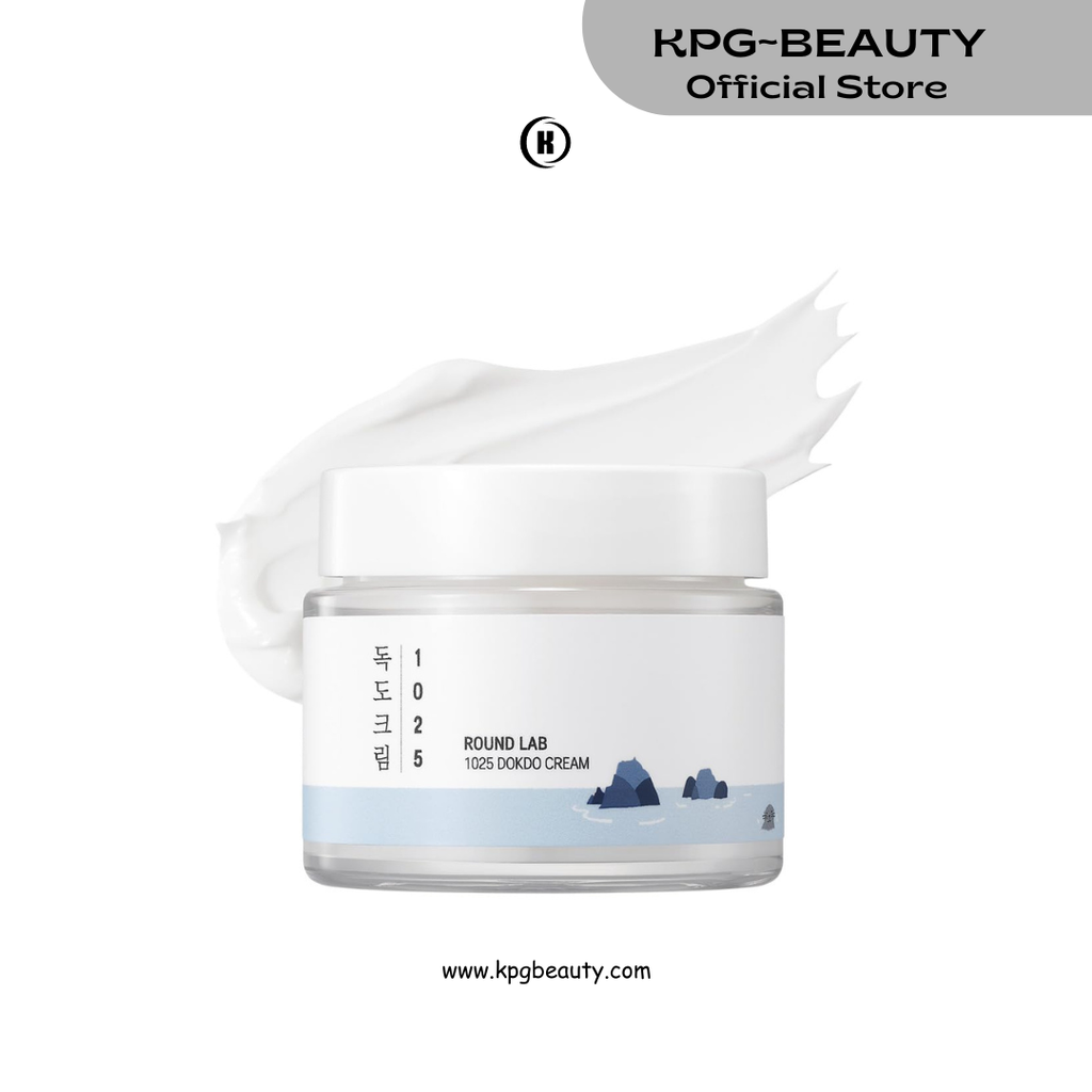 ROUND LAB 1025 Dokdo Cream 2.71 Fl Oz, 48-Hour Deep Hydrating Face Moisturizer for Acne-Prone, Redness and Sensitive Skin with Ceramide, Skin Barrier Repair Face Cream, No Fragrance, Korean Skin Care Round Lab