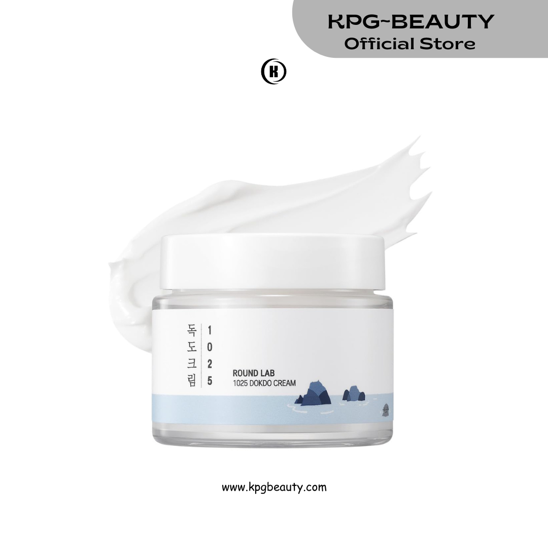 ROUND LAB 1025 Dokdo Cream 2.71 Fl Oz, 48-Hour Deep Hydrating Face Moisturizer for Acne-Prone, Redness and Sensitive Skin with Ceramide, Skin Barrier Repair Face Cream, No Fragrance, Korean Skin Care Round Lab