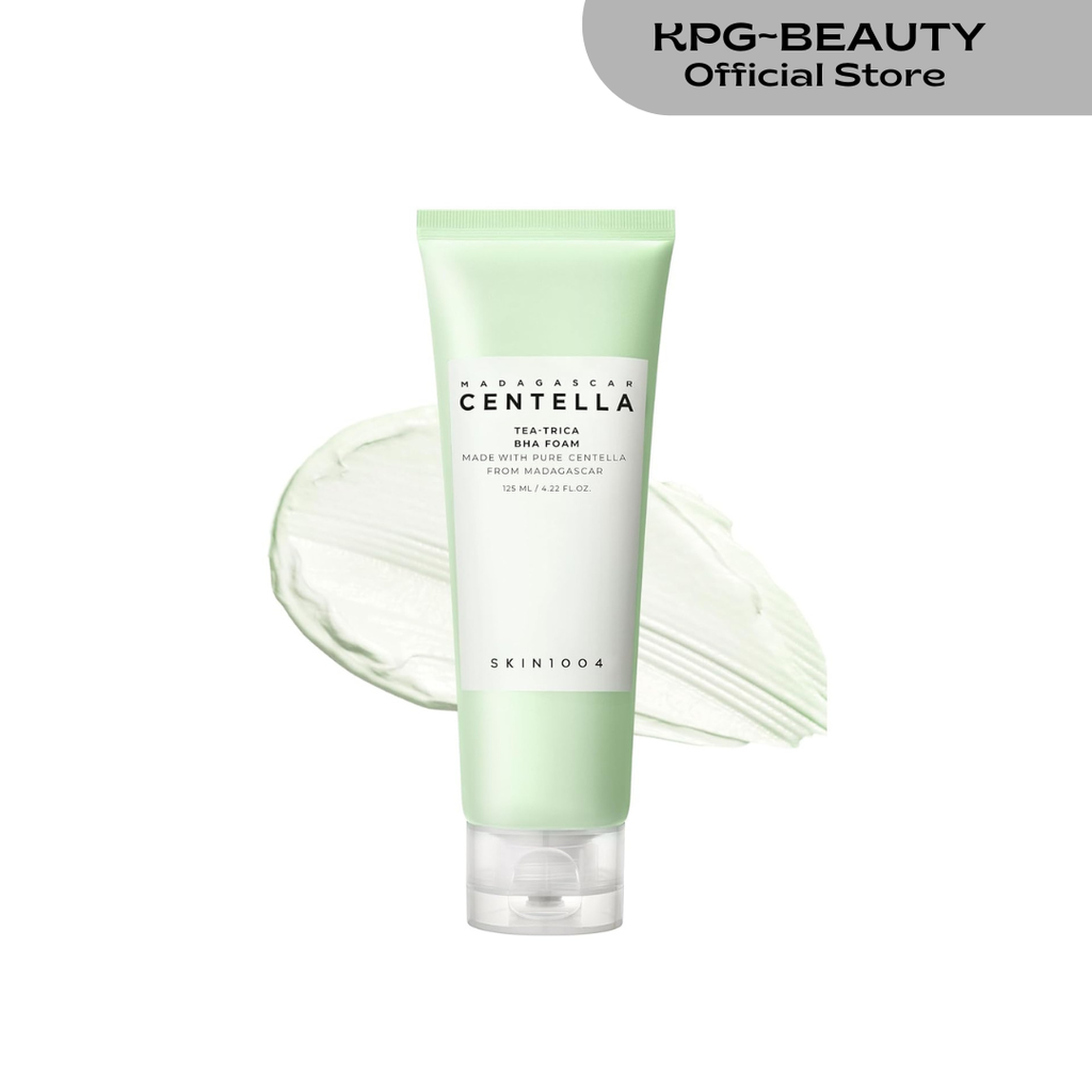 SKIN1004 Tea-Trica BHA Foam, Makeup Remover with Centella Asiatica & Tea Tree, Korean Face Cleanser for Oil & Sebum Balance, Cleansing Foam for Clearing Impurities, Korean Skin Care, 4.22 fl.oz /125ml SKIN1004