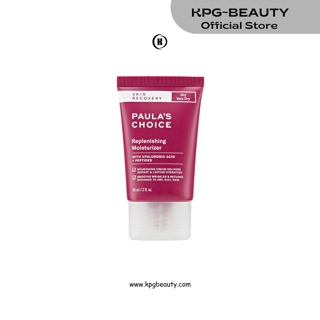 Paula's Choice SKIN RECOVERY Replenishing Face Moisturizer Cream, Daily Facial Moisturizer with Hyaluronic Acid, & Peptides, Face Lotion for Dry, Sensitive Skin, Fragrance-Free, 60ML Paula’s Choice