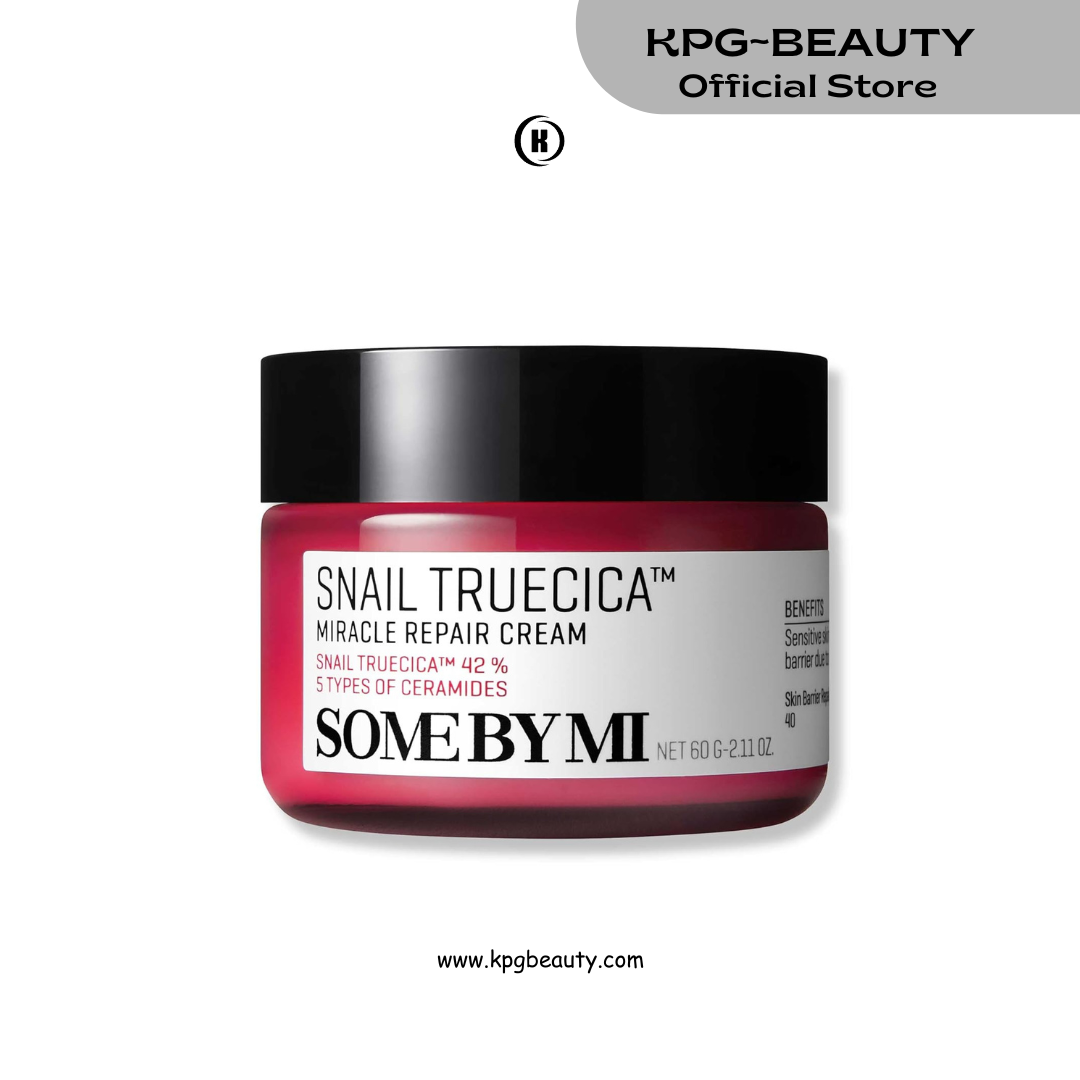 SOME BY MI Snail Truecica Miracle Repair Cream - 2.02Oz, 60ml - Made from Snail Mucin for Sensitive Skin - Daily Repair Face Moisturizer for Acne Marks and Strengthen Skin Barrier - Korean Skin Care Some By MI