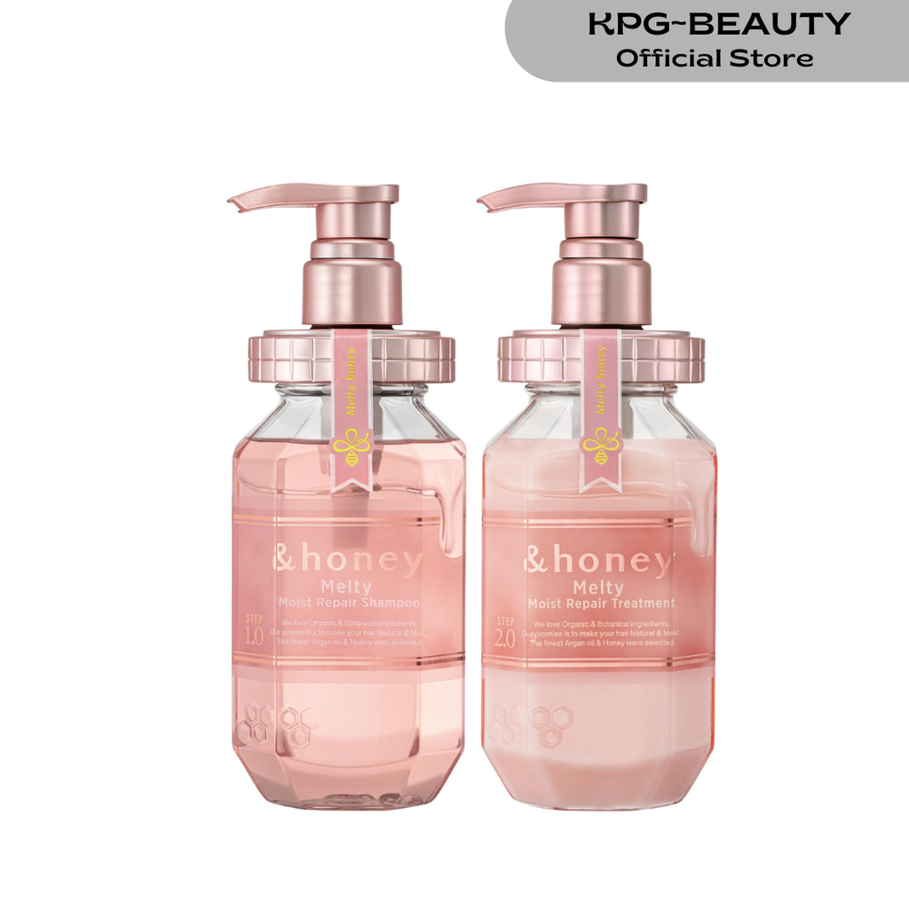 &honey Melty Moist Repair Shampoo & Conditioner Set 440ml + 450g KPG BEAUTY &honey