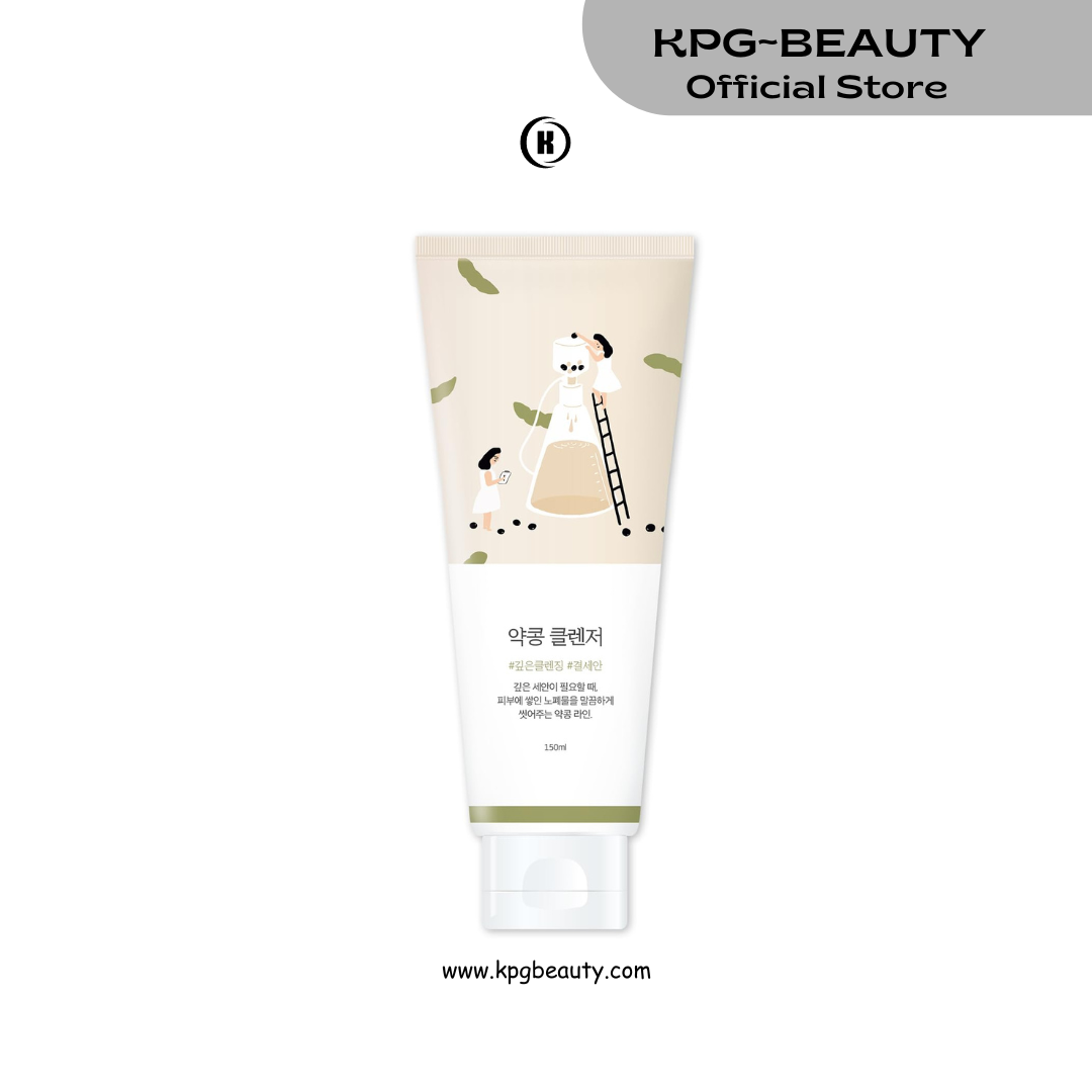 ROUND LAB Soybean Nourishing Cleanser | Scrub foam cleanser, Gentle exfoliation, Remove blackheads and excess sebum, a potent plant-derived ingredient (5.07fl.oz) Round Lab