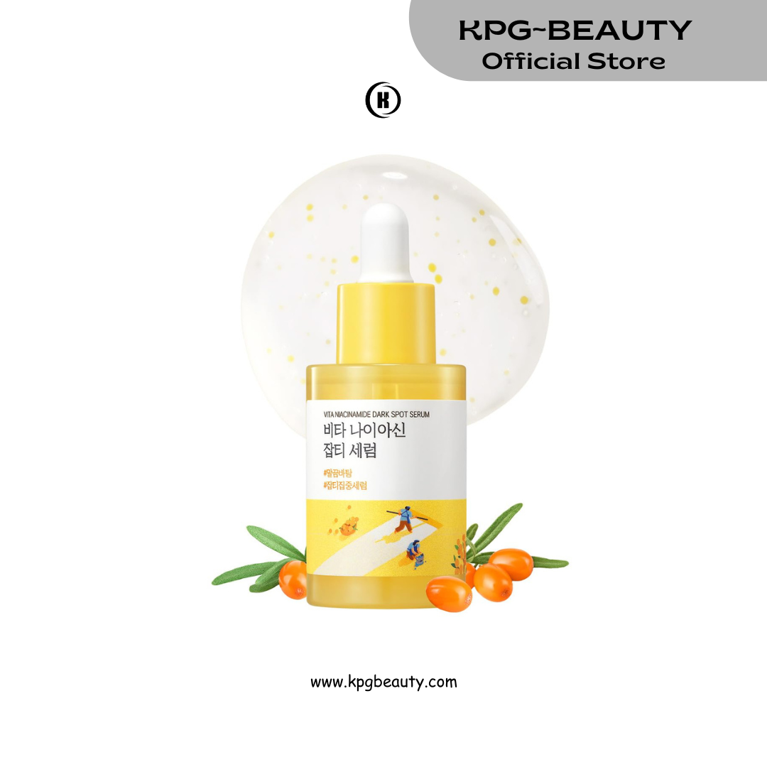 ROUND LAB Vita Niacinamide Dark Spot Serum 1.01 Fl Oz, Radiance-Boosting and Dark Spot Correcting Face Serum with Vitamin C, Improves Uneven Skin Tone, and Enhances Skin Clarity, Korean Skincare Round Lab