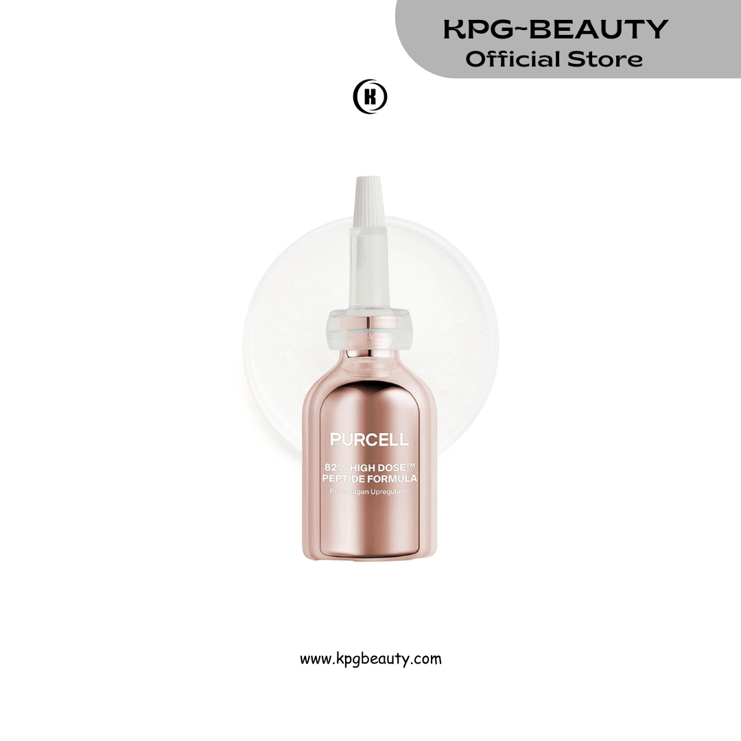 PURCELL 82% High Dose Peptide Essence Serum - Multicollagen, Peptide for Firmer and Youthful Skin, Light and Gentle Formula, Anti-Aging, (1.01 oz, 30ml) KPGBEAUTY