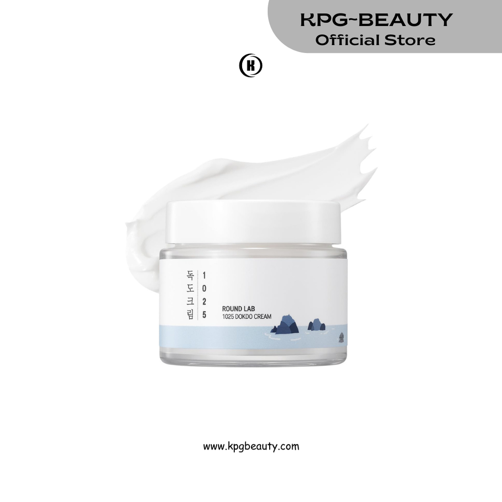 ROUND LAB 1025 Dokdo Cream 2.71 Fl Oz, 48-Hour Deep Hydrating Face Moisturizer for Acne-Prone, Redness and Sensitive Skin with Ceramide, Skin Barrier Repair Face Cream, No Fragrance, Korean Skin Care Round Lab