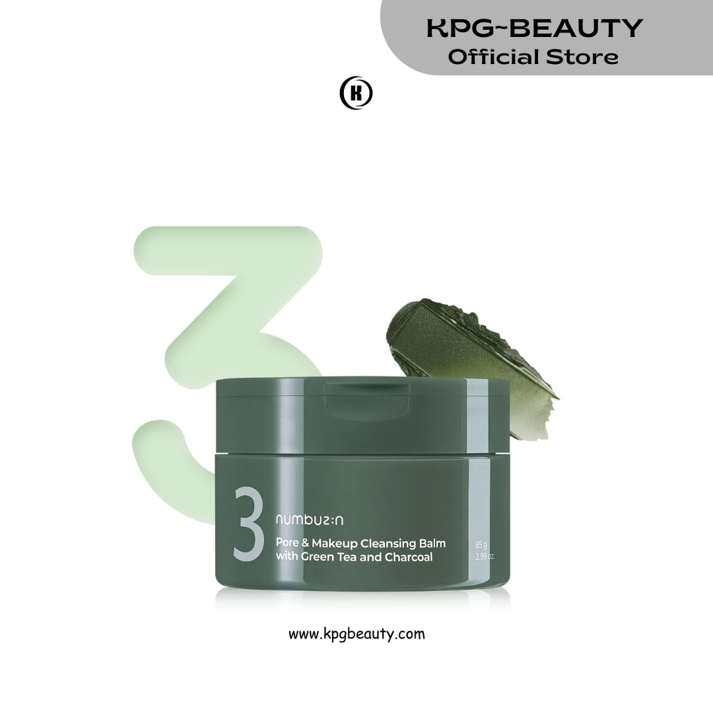 numbuzin No.3 Pore & Makeup Cleansing Balm with Green Tea and Charcoal | Quick & Easy Cleansing, Reduces Blackheads, No Fragrance, 2.99 oz Numbuzin