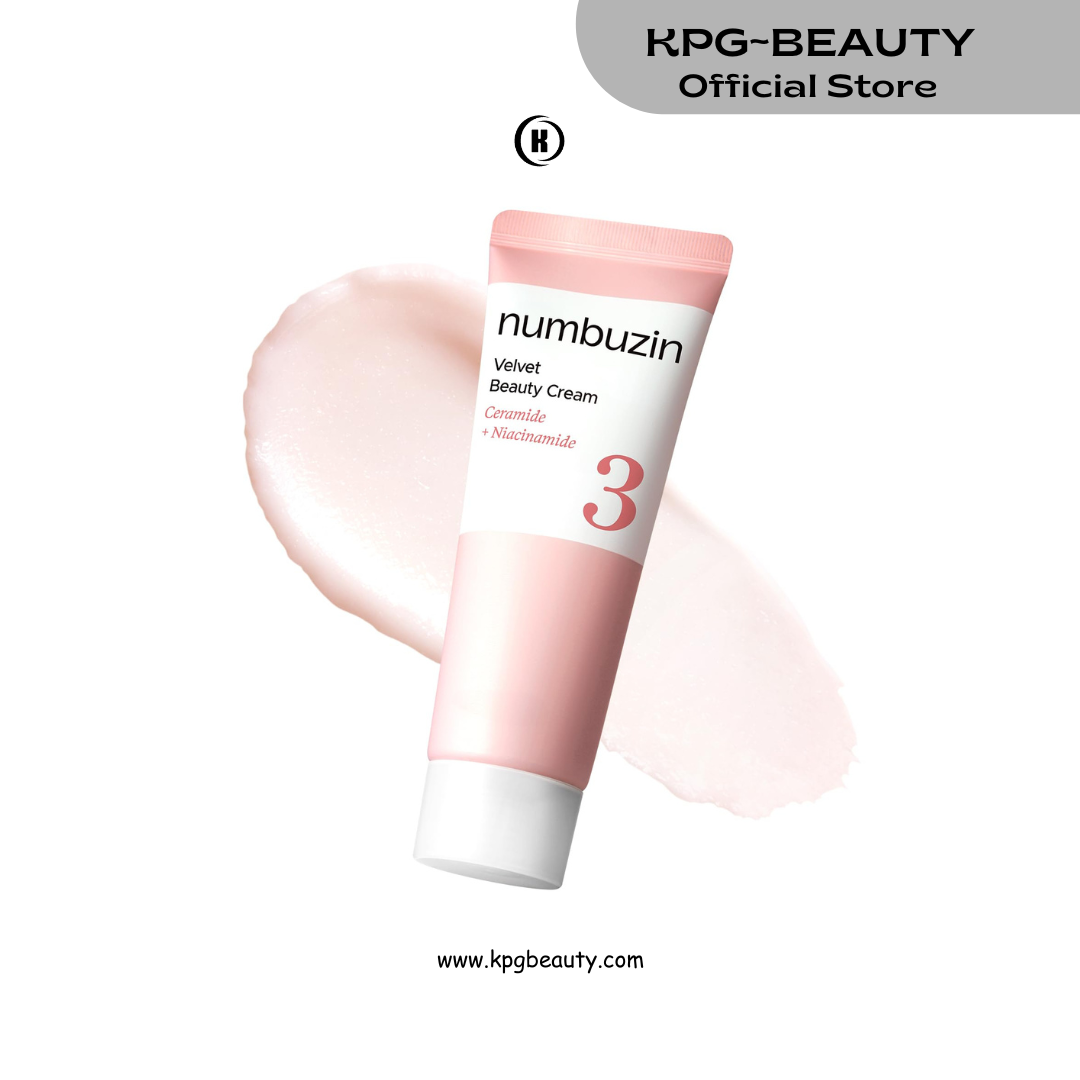 numbuzin No.3 Cream | Velvet Beauty Cream | Hydration, Textured Skin, Poreless, Smooth Skin, Makeup Prep, Primer, Niacinamide Numbuzin