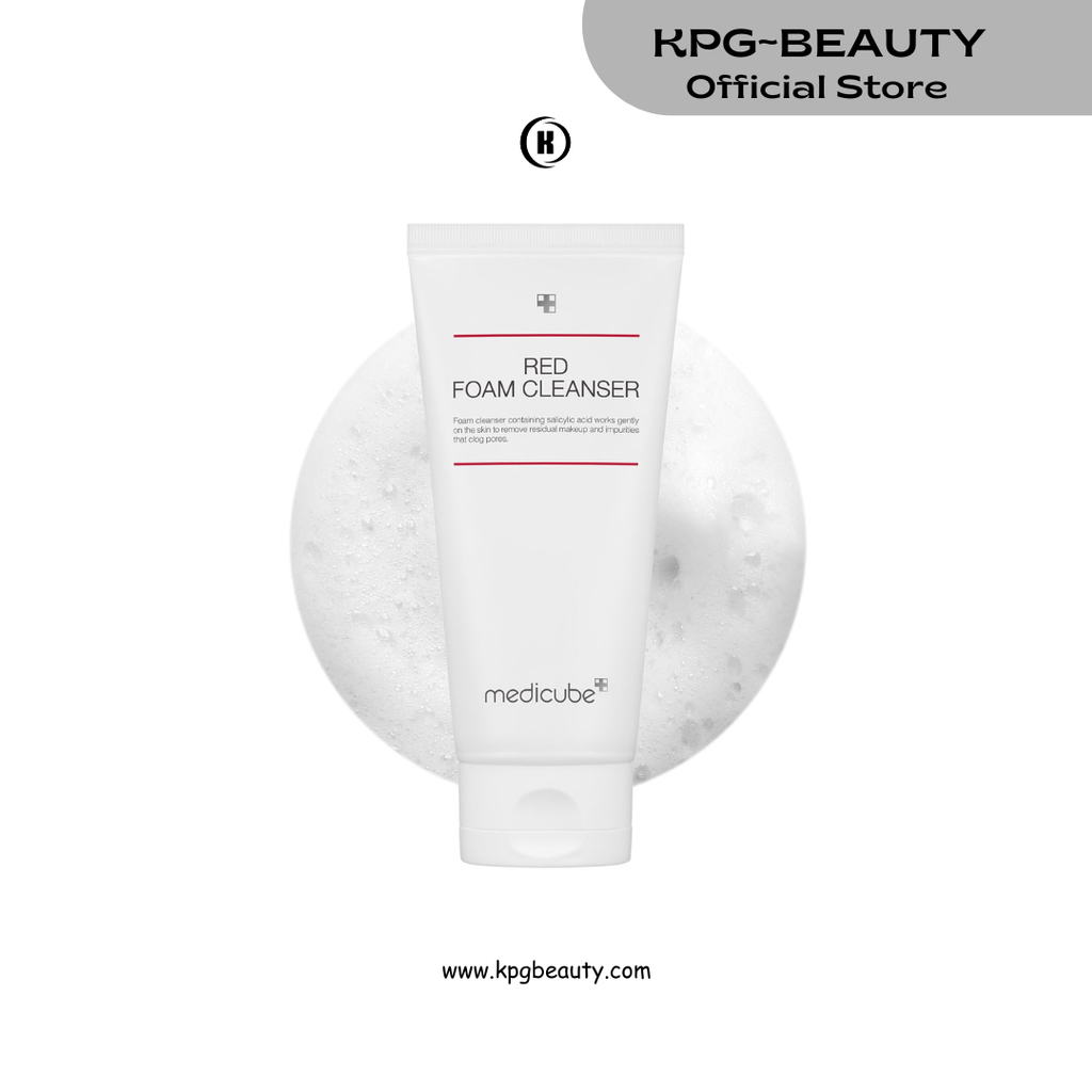 medicube Facial Cleanser Red Foam Cleanser | Daily Gentle Cleansing Foam for Sensitive & Troubled Skin | Deep Cleansing Impurities & Excess Sebum Control | Korean Skincare, 4.23 oz Medicube
