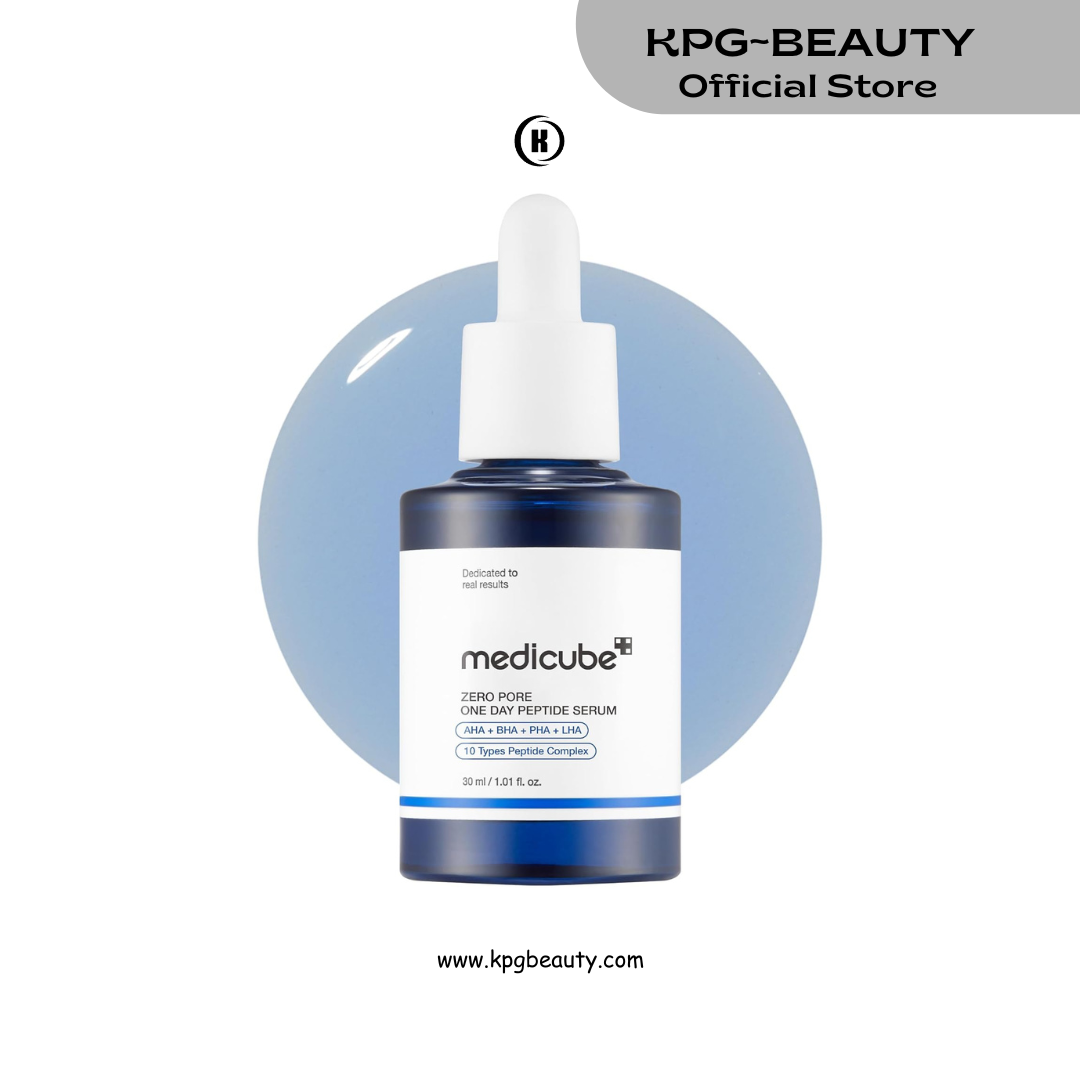 medicube Zero Pore One Day 10 Peptide Serum | Pore Refining & Oil Balancing Serum | AHA, BHA, PHA, LHA + Copper Peptide, GHK-Cu | Daily Pore-Focused Care for Firmness | Korean Skincare, 1.01 fl oz Medicube