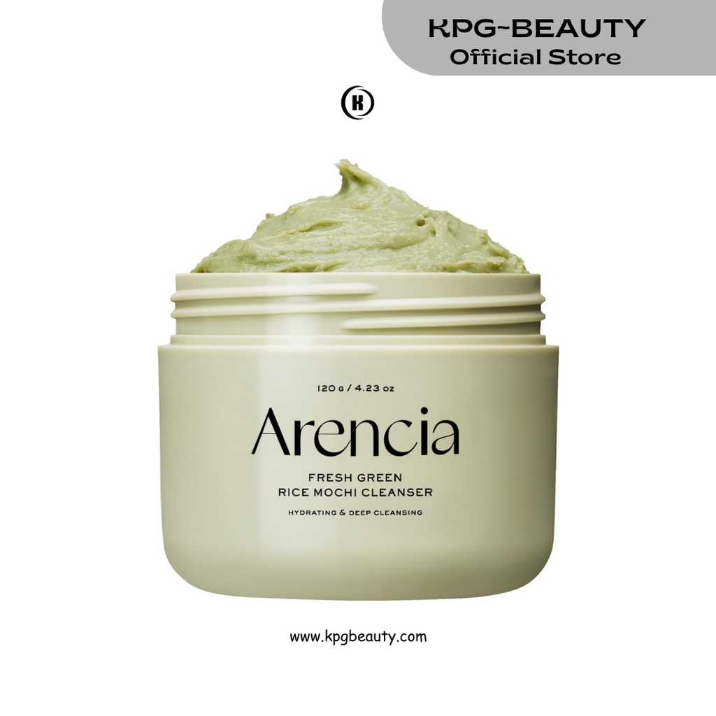 Arencia Korean Rice Mochi Face Cleanser - Face Wash, Gentle Scrub All in One for Deep Cleansing, Moisturizing, Pore Minimizing, Acne-Prone Skin, Removing Blackhead with Rice Water & Green Tea Arencia