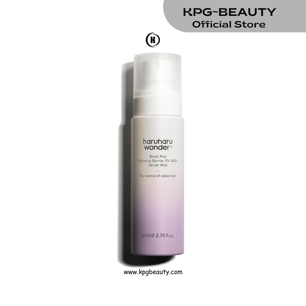 haruharu Wonder Black Rice Probiotics 2% NAD+ Serum Mist, Ultra-Fine Mist, Hydrating & Plumping, Barrier Support, Sensitive Skin, Ceramide, Korean Skincare, Vegan, 80ml HARUHARU WONDER
