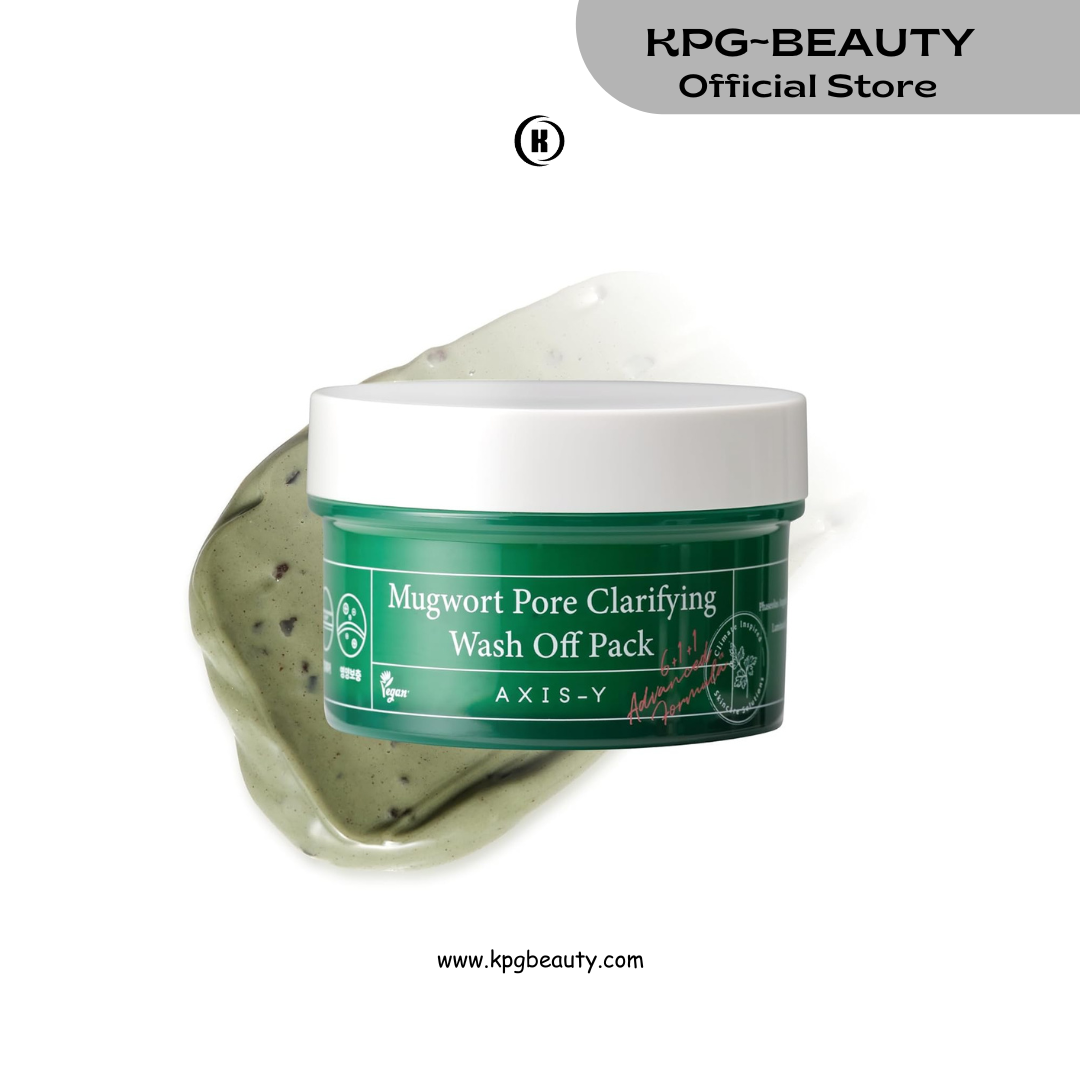 AXIS-Y Mugwort Pore Clarifying Wash Off Pack - Face Exfoliator Targets Clogged Pores, Whitehead & Blackhead Remover - Vegan Korean Skin Care Glass Skin Clay Mask (3.38 fl. oz.) AXIS-Y