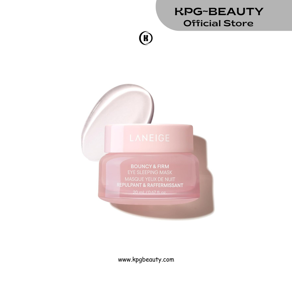 LANEIGE Bouncy & Firm Eye Sleeping Mask: Depuff and Firm with Peony & Collagen Complex, Ceramide, & 5D Hyaluronic Acid LANEIGE