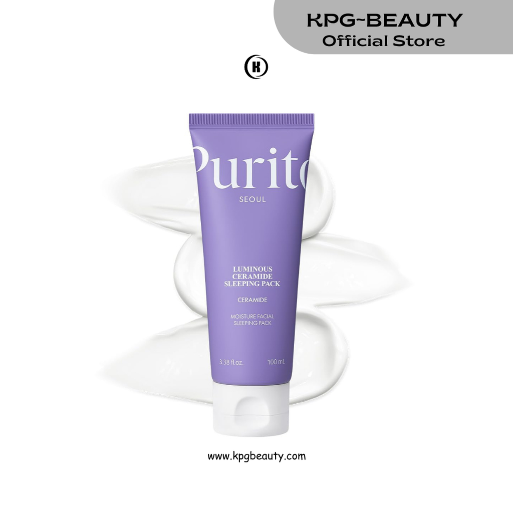 PURITO Luminous Ceramide Sleeping Pack | Overnight Recovery Cream with Five Ceramides for Dry & Sensitive Skin | Ceramide, Hydration Lock | Vegan & Cruelty-Free, Korean Skincare, 100mL Purito Seoul