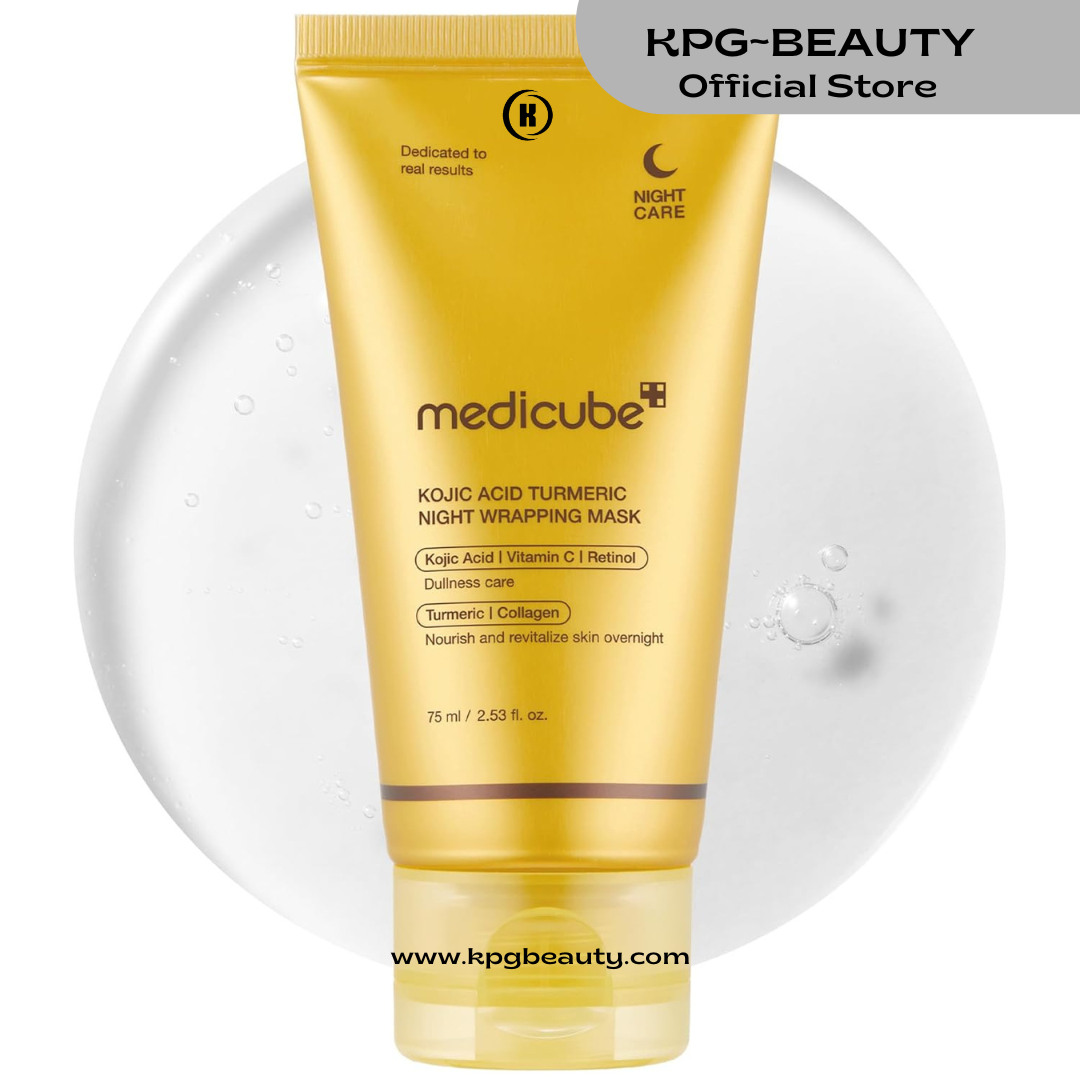 Medicube Kojic Acid Turmeric Overnight Wrapping Peel Off Mask – Brightens & Defends Against Skin Stress for a Clear, Glowing Complexion, Korean Skincare, 75 ml