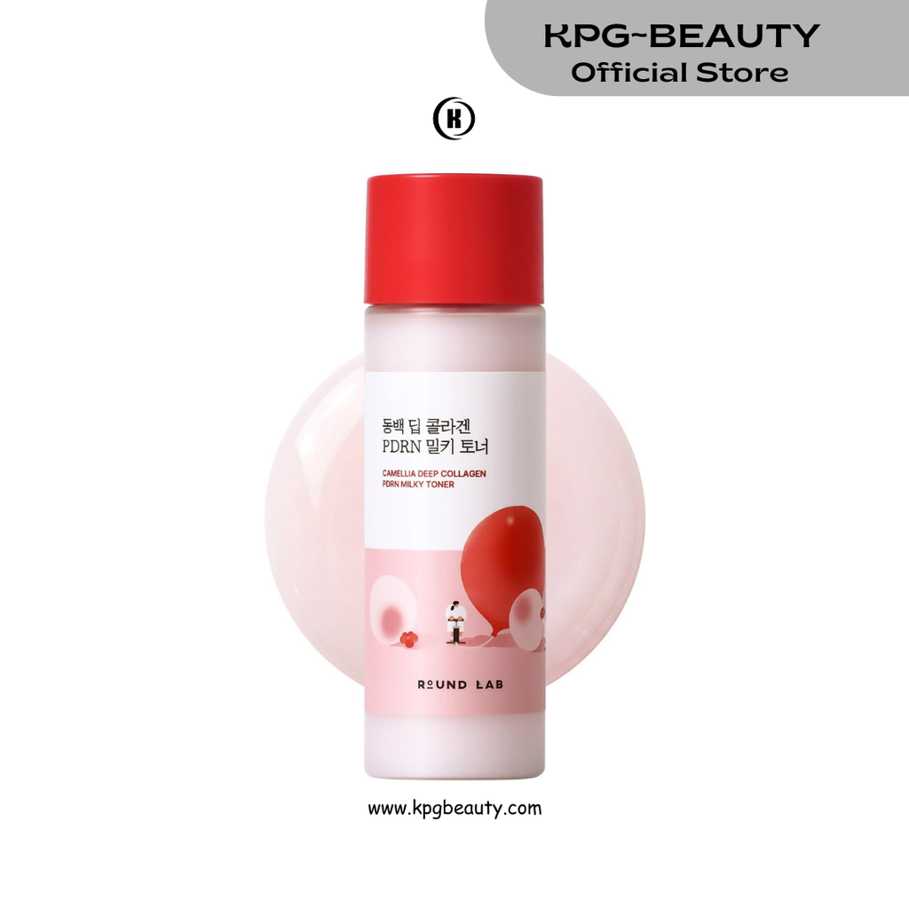 ROUND LAB Camellia Collagen PDRN Milky Toner 5.07 Fl Oz, Hydrating Elasticity-Boosting Glass Skin Toner with Low Molecular Collagen and Camellia Flower Extract, Milky Glow Texture, Korean Skincare Round Lab