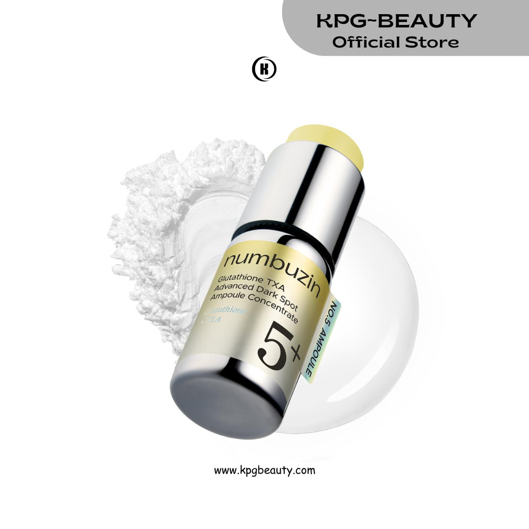 numbuzin No.5 Glutathione TXA Dark Spot Ampoule, Targeted Tone Care Concentrate for Dark Spots & Uneven Skin, Tranexamic Acid, Niacinamide, Vitamin Tree Water, Korean Skincare, 10.7g Numbuzin