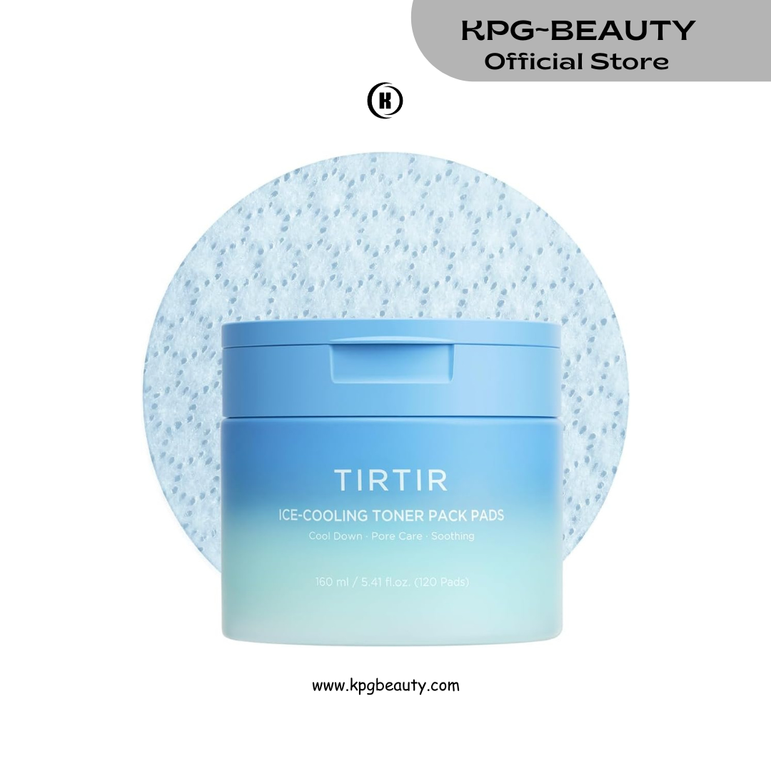 TIRTIR Ice-Cooling Icing Toner Pads | -3.76°C Instant Cool Down for Pore Reducing and Hydrating Korean Skincare (120 Units) TIRTIR