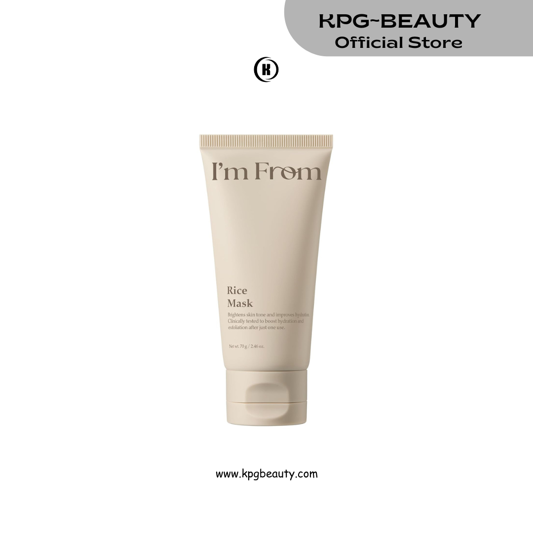 I'm From Rice Mask, Soft Exfoliating Wash-Off Rice Mask, Glass&Dewy, Hydration, Korean Skin Care  70gm IAM FROM