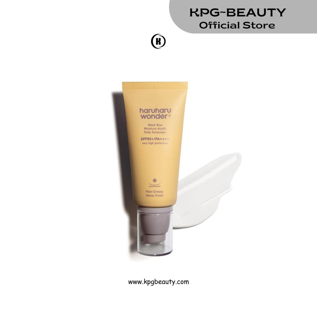 Haruharu Wonder Black Rice Moisture Airyfit Daily Sunscreen 50ML - Velvet Finish, No White Cast, Hydrating, Moisturizing, Korean Skin Care, Vegan, Clean Beauty HARUHARU WONDER
