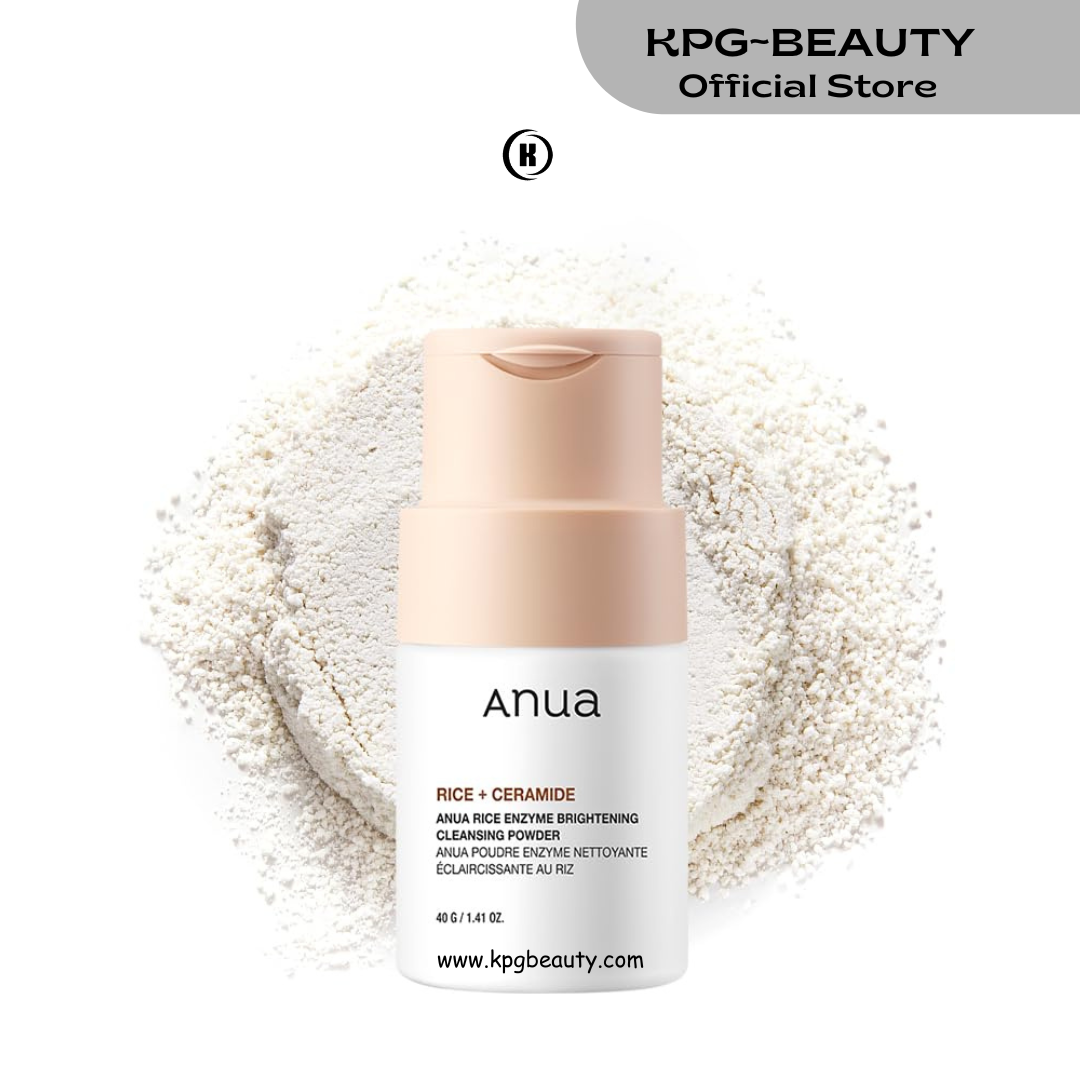ANUA RICE ENZYME BRIGHTENING CLEANSING POWDER, Rice Mask, Ceramide, Gentle Face Wash for Brightening, Radiant Skin, Facial Cleanser for Dry Skin, Korean Skincare, Fragrance Free, 40g KPG BEAUTY